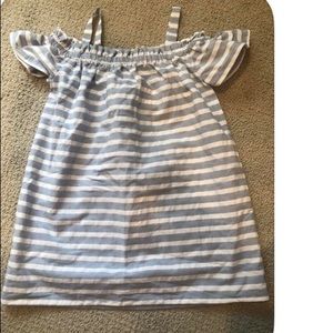 Janie & Jack blue striped summer dress size 5 girl